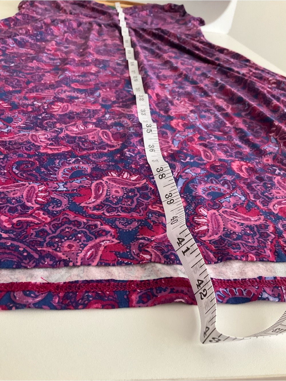 L.L. Bean Large Purple and Pink Paisley Midi Dress NWT - Picture 7 of 9